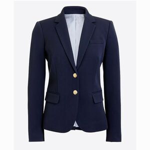 J. Crew Schoolboy Blazer In Black with Gold Buttons Size 16